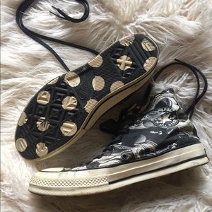 Slightly used Japanese Converse w/ polka dots